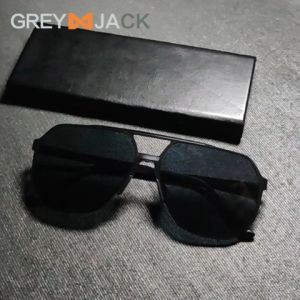 Grey Jack Kacamata Hitam Sunglasses Polarized Anti Silau UV400 Aviator Kotak Bahan Metal Ringan Fashion Pria Wanita 8083