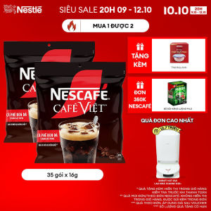 [ƯU ĐÃI THÁNG 10][FREESHIP HCM] Combo 2 Bịch Cà phê đen Hòa tan NESCAFÉ CAFE VIỆT Vị Mạnh đặc trưng (Túi 35 gói x 16g)