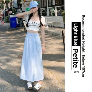 XIANYIJIAO | American Workwear Skirt Pants Thin Summer High Waisted Slim-fit