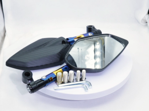 UNIVERSAL CERMIN LIPAT SISI 360° PUSING BOLEH LIPAT RACING SIDE MIRROR CARBON SIDE MIRROR YAMAHA HONDA
