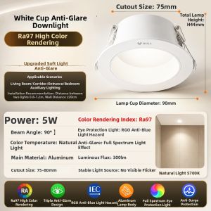 Bull | Anti-Glare Eye-Protection Spotlight 75mm