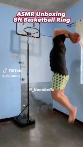 【Height Adjustable】 Basketball Ring for Kids/Adults 6.5/8.2ft Standard Basketball Hoop Set with PE Base and PC Board Basketball Ring/Backboard With Stand Gift for Kids