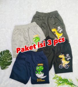 Paket isi 3 pcs Celana Anak Cowok Cewek Babyterry Premium 1-10th
