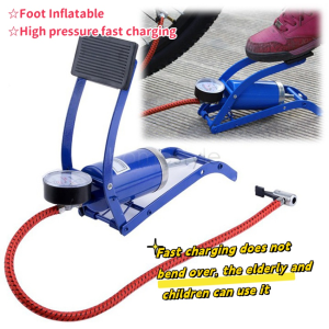ItemMart Car Pump Bicycle Tire Pump Bike Pump High Pressure Foot Tire Inflator Air Foot Pump