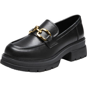 DUSTO | Thick Sole Chunky Heel Loafers Women