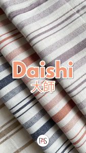 [MINIMAL 2X KLIK UNTUK 1 YARD] Kain Linen Rayon Poly Motif Salur Ecer Bahan Daishi Premium HARGA 1/2 YARD