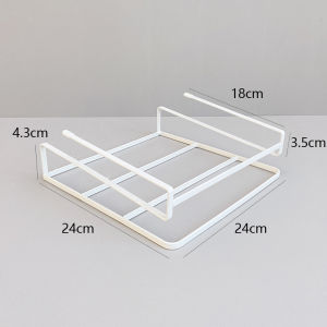 Iron Art Notebook Stand Desktop Suspension Student Dormitory Storage Magic Apple Desk under Basket Placement Shelf