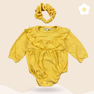 3-18 BLN JUMPER BAYI WINGKA ROMPER BAYI WITH HEADBAND by MYBEE (SNI)