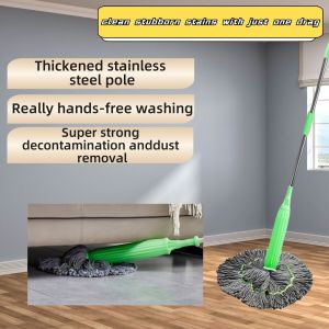 Hand Wash Free Mop: Mop With Squeezer & Heavy Duty Floor Mop