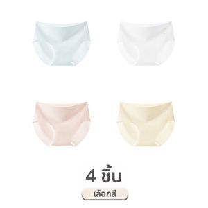 MiiOW | กางเกงชั้นในผ้าไหมน้ำแข็งสำหรับเด็กผู้หญิง กางเกงชั้นในผ้าฝ้ายระบายอากาศได้ดี กางเกงชั้นในป้องกันแบคทีเรียสำหรับเด็กผู้หญิง