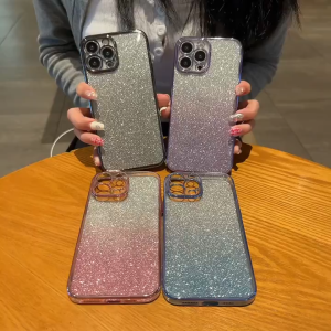 Casing Vivo V50 5G Luxury Gliter TPU Premium Silicon Plating Clear