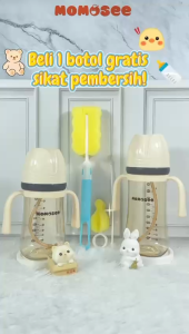 Momosee 3in1 Tritan Botol Susu Bayi Anti Kolik Botol Minum Anak Sedotan Wide Neck BPA Free BB42