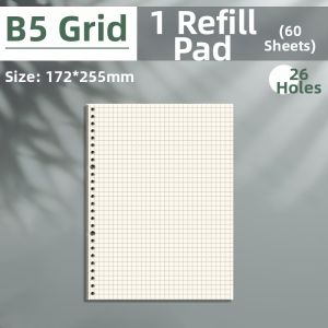 Detachable Ruled Grid Loose-leaf Paper