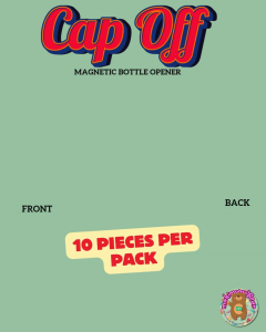 10 pcs - Bottle Opener Pocket Size - Cap-Off- Glittered Glossy and Matte Texture - Gift and Souvenir Items