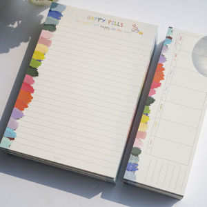 Original Double-Sided Tearable Domestic Oil Pastel Notebook B5A5 Line Paper Learning Note Taking Book Korean Style White Paper