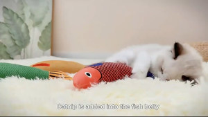ของเล่นแมว ตุ๊กตาปลาแคทนิป ของเล่นแมว ของเล่นสัตว์เลี้ยง ของเล่นสำหรับแมวแทะ ของเล่นจำลองปลา
