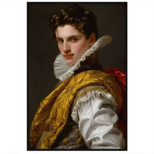 Tranh treo tường tranh dán tường chân dung quý tộc cổ điển Châu Âu chất liệu sơn dầu in canvas. CGI - 398