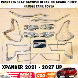 Paket Garnish Alis Depan Belakang Outer Handle Tank Cover Xpander 2021 2022 2024 2025 2026 2027 UP Hitam Chrome