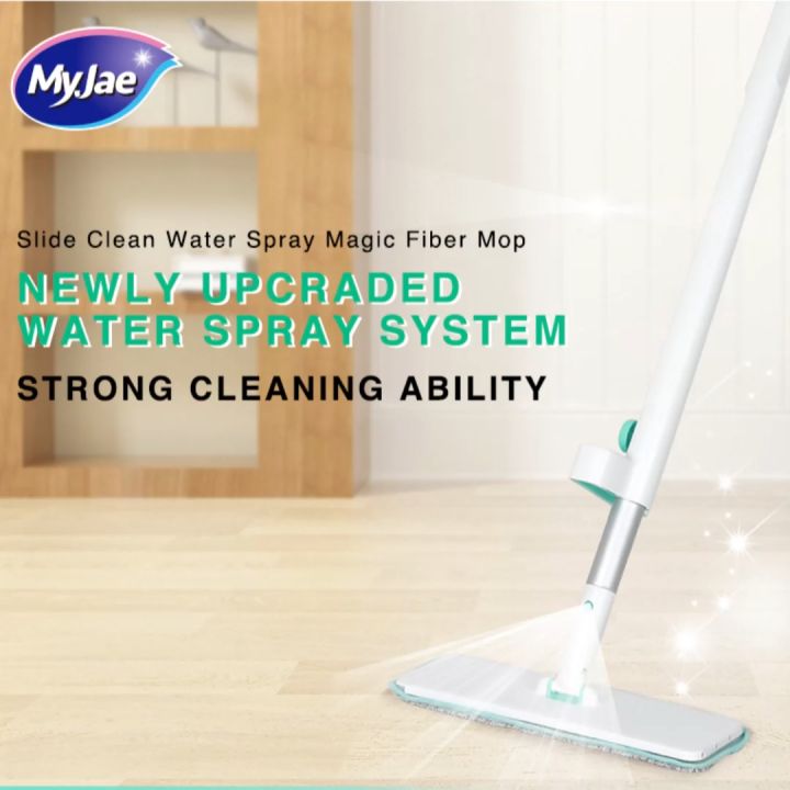 MyJae 360° Slide Clean Water Spray Mop Lantai Moden Magic Clean