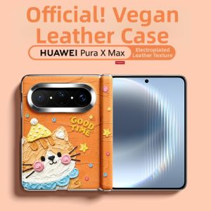 SUPER MOUSE | Folding Screen Compatible Leather Electroplating Magnetic Axis Shockproof Phone Case