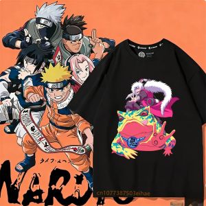 Bandai | Cotton Top Japanese Anime Naruto T-shirt Graphic Boys T-shirt Short-sleeved Top Sasuke Childrens Clothes Comic Merchandise