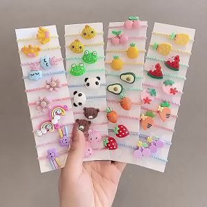 DreamBaby 10pcs Ikat Rambut Anak Perempuan Karakter Lucu: Aksesoris Rambut Wanita Anak yang Lucu dan Stylish