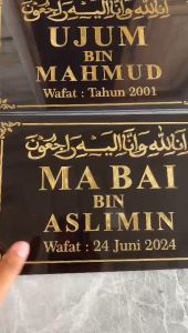 BATU NISAN PREMIUM UKURAN 30 X 20 CM BAHAN GRANIT PREMIUM Untuk Kuburan Makam