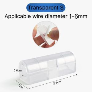 16/20PCS Cable Organizer Clips Cable Management Desktop ABS Wire Manager Cord Holder USB Charging Data Line Bobbin Winder