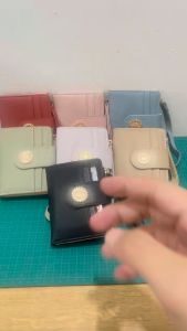 Forever Young CY1029 Dompet Uang Lipat Wanita Bahan PU Kulit Jeruk Ada Tali Pendek Muat Banyak