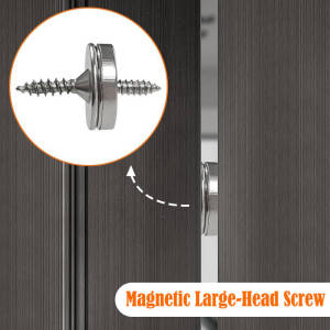 Concealed Cabinet Door Magnet Closer Round Metal Magnetic Latch Magnetic Furniture Door Catch with Screws Hardware Fittings