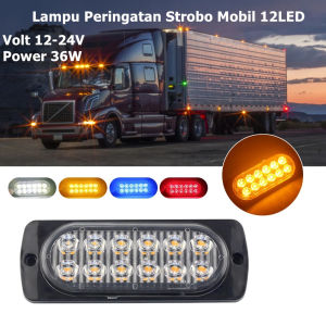 ZCAUTO 12V-24V 36W LED Persegi Lampu Darurat Keselamatan Mobil Lampu Kerja Darurat
