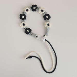 Portable Ins Daisy Flower Water Cup Lanyard Beverage Anti-Loss Rope Coffee Cup Handle Net Pocket Bag Insulated Mug Cover