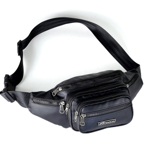 Tas Selempang Pinggang Pria Waistbag AR Apparel Waterproof Slingbag Seven Pocket PU Leather