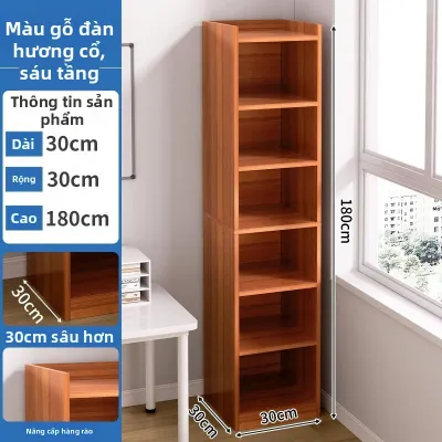 MENGKUXIONG | Kệ Sách Để Sàn Gỗ Dễ Lắp Ráp Cho Khoảng Cách hẹp