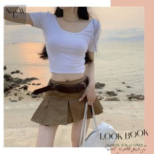 เสื้อแขนสั้นแฟชั่น เสื้อยืดผ้านิ่ม เสื้อยืดทรงเข้ารูป เก๋กรุบ สวมใส่ง่าย เหมาะกับที่ฤดูกาล🪴 น้อยแต่มาก สาวๆที่กำลังมองหาเสื้อผ้าเรียบแต่ดูแพงต้องจัดแล้ว