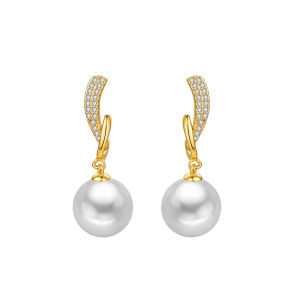 Luxurious White Pearl Earrings 999 Silver