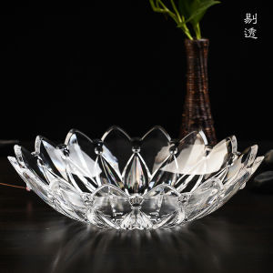 Modern European Creative Simple Living Room Fruit Tray Candy Snack Transparent Plastic Organic Glass Serving Dish Kitchenware