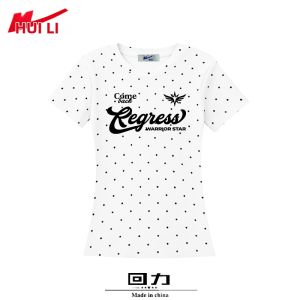 Warrior | Mint Green Polka Dot Short Sleeve Fitted Sweet T-Shirt Cotton