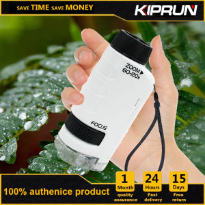 KIPRUN Handheld Microscope Kit with LED Light 60x-120x Magnification Home School Biological Science Educational Toys For Children Gift