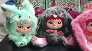 Bandai | New Wakuku Gen 2 Fox & Rabbit Plush Doll Blind Box Desktop Ornament Figure In‑Stock Collectible Toy Gift