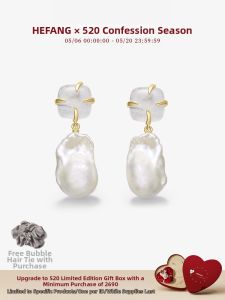 HEFANG Jewelry | Elegant Drop Pearl Earrings