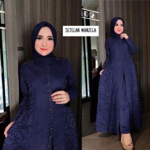 GAMIS MANZELA / GAMIS BRUKAT / BAJU LEBARAN / PAKAIAN WANITA / GAUN PESTA / KEBAYA / JUMBO SIZE