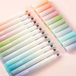 12pcs Morandi Colors Aesthetic Highlighters Colorful Marker Pens for Highlighting Bible Book No Bleed and Quick Dry