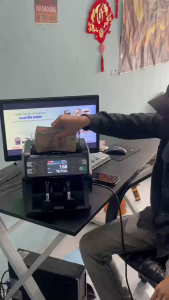 Máy đếm tiền hoshico atm 666 tổng tiền nhiều mệnh giá phân biệt tiền giả 10 loại ngoại tệ 2025new