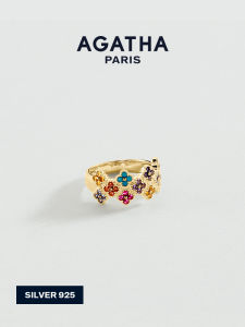 AGATHA | Dopamine Four-Leaf Clover Series Ring Sterling Silver