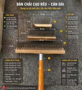 Chổi chà sàn 30cm kèm cán