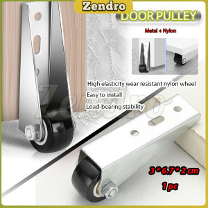 ZEO 1Pc Metal Pulley Door Casters Multifunctional Door Support Bottom Wheel Table Leg Roller Hardware