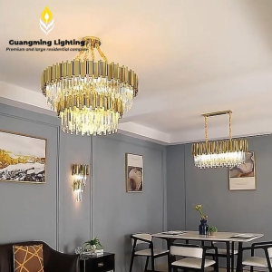 luxury Chandelier Light Villa Stair Apartment Modern High Ceiling Light Drop lamp Tricolor With APP/Remote