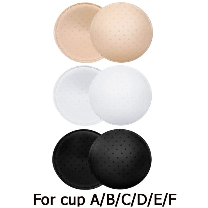 3 Pairs Round Bra Inserts (Light & Soft) Breathable and Sewed Bra Pads ...