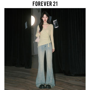 High Waist Slim Fit Bell Bottom Denim Jeans Womens Fashion Design Distressed Blue Jeans Forever 21 American Style